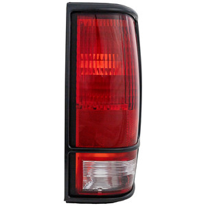 Tail Light for Chevrolet S10 Blazer 1983-1994, Right Passenger Lens and Housing with Black Trim, Replacement
