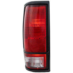 Tail Light for Chevrolet S10 Blazer 1983-1994, Left Driver Side, with Lens and Housing, Black Trim, Replacement