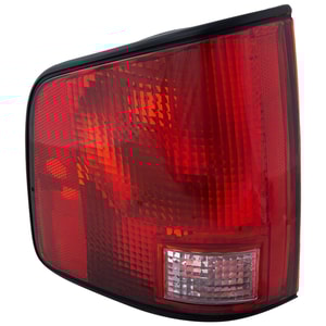 Tail Light Lens and Housing for Chevrolet S10 / GMC Sonoma Pickup 1994-2004, Left Driver, Replacement