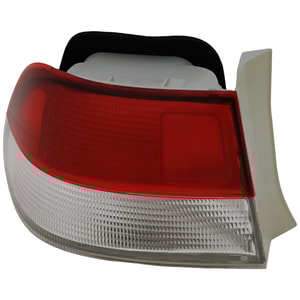 Tail Light for Honda Civic Coupe 1999-2000, Right Passenger Outer Lens and Housing, Replacement