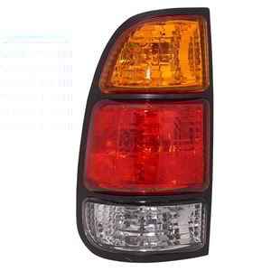 Tail Light Assembly for Toyota Tundra 2000-2005, Left Driver Side, Amber/Clear/Red Lens, with Standard Bed, Regular and Access Cab, Replacement