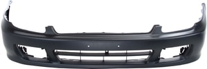 Front Bumper Cover for Honda Prelude 1997-2001, Primed (Ready to Paint), with Side Marker Light Holes, Replacement