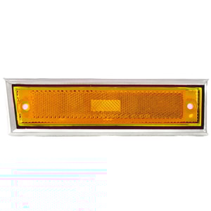 Front Side Marker Light for Chevrolet Suburban 1981-1991, Right Passenger Side, Complete with Lens, Housing, and Chrome Trim, Replacement