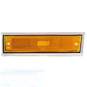 Front Side Marker Light for Chevrolet Suburban (1981-1991), Left Driver Side, Lens and Housing with Chrome Trim, Replacement