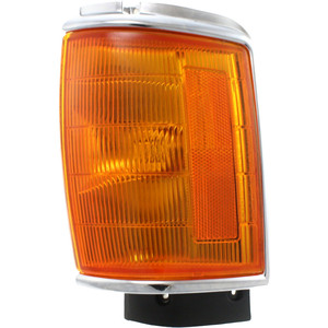 Corner Light Assembly for Toyota Pickup 1987-1988, 4Runner 1987-1989 with Chrome Trim, Left Driver, 4WD (Four-Wheel Drive), Replacement
