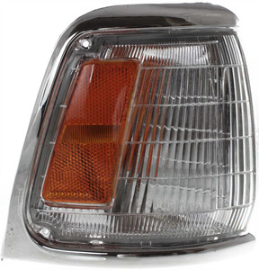 Corner Light Assembly for Toyota Pickup 1989-1991, Right Passenger Side, with Chrome Trim, 2WD (Two-Wheel Drive), Replacement