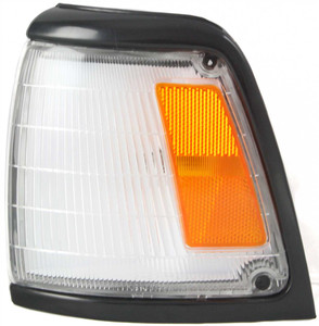 Corner Light Assembly for 1992-1995 Toyota Pickup, Left Driver Side, with Black Trim, 2WD (Two-Wheel Drive), Replacement