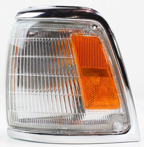 Corner Light Assembly for 1992-1995 Toyota Pickup, Left Driver Side, with Chrome Trim, 2WD (Two-Wheel Drive), Replacement