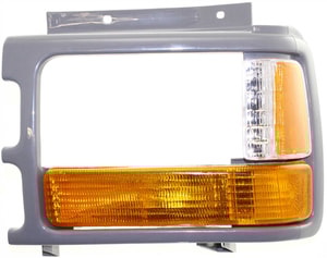 Park Light for 1991-1996 Dakota, Left Driver, Lens and Housing with Gray Headlight Door, Composite Headlight, Replacement