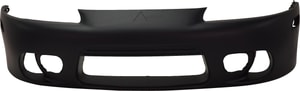Front Bumper Cover for Mitsubishi Eclipse 1997-1999, Primed (Ready to Paint) with Fog Light Holes and Side Marker Light Holes, Replacement
