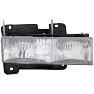 Headlight Assembly for Chevrolet C/K Full Size Pickup 1988-2002, Suburban 1992-1999, Right Passenger Side, Composite, Halogen, Replacement