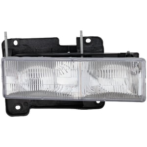Headlight Assembly for Chevrolet C/K Full Size Pickup 1988-2002, Suburban 1992-1999, Right Passenger Side, Composite, Halogen, Replacement