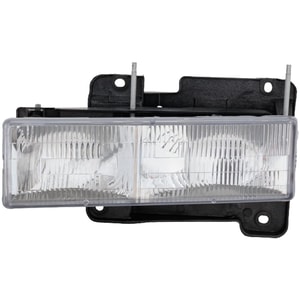 Composite Halogen Headlight Assembly for Chevrolet C/K Full Size Pickup 1988-2002/Suburban 1992-1999, Left Driver, Replacement