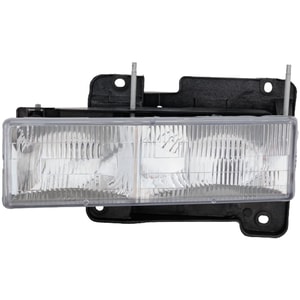 Composite Halogen Headlight Assembly for Chevrolet C/K Full Size Pickup 1988-2002/Suburban 1992-1999, Left Driver, Replacement