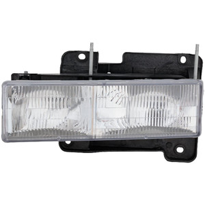 Composite Halogen Headlight Assembly for Chevrolet C/K Full Size Pickup 1988-2002/Suburban 1992-1999, Left Driver, Replacement