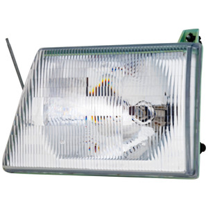 Headlight Assembly for 1992-1996 Ford Econoline Van, Left Driver, Halogen, Composite Type, Replacement