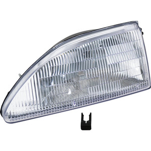 Headlight Assembly for Ford Mustang 1994-1998, Left Driver, Halogen Light, Excluding Cobra Model, Replacement