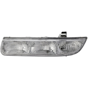 Headlight Assembly for Saturn S-Series 1996-1999, Left Driver, Sedan/Wagon, Halogen, Replacement - Fits Saturn SL, SL1, SL2, SW1, SW2.