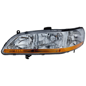 Headlight Lens and Housing for 2001-2002 Honda Accord, Left Driver Side, Replacement