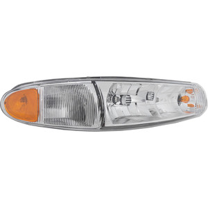 Headlight Assembly for Buick Century 1997-2005/Regal 1997-2004, Right Passenger, Halogen, with Corner Light Bulb, Replacement