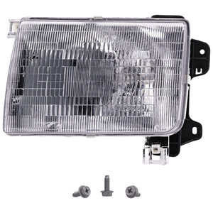 Headlight Assembly for Nissan Frontier 1998-2000, Left Driver, Halogen, To 9-99, Replacement