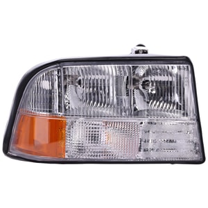 Headlight Assembly for Bravada (1998-2001), Jimmy, Sonoma (1998-2005), Right Passenger, Halogen, without Fog Lights, Replacement