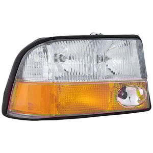 Headlight Assembly for Oldsmobile Bravada (1998-2004), GMC Jimmy/Sonoma (1998-2005), Right Passenger Side, Halogen, with Fog Lights, Replacement