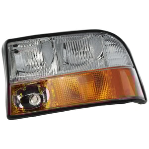 Headlight Assembly for Bravada (1998-2004), Jimmy, Sonoma (1998-2005), Left Driver, Halogen, with Fog Lights, Replacement