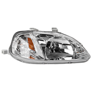 Headlight for Honda Civic 1999-2000, Right Passenger, Lens and Housing, Halogen, Replacement