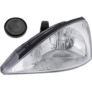 Headlight Assembly for Ford Focus 2000-2002, Left Driver, Halogen, Excludes SVT Model, Replacement