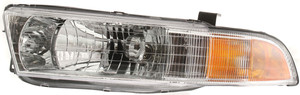 Headlight Assembly for Mitsubishi Galant 1999-2001, Left Driver Side, Halogen, Replacement