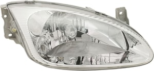 Headlight Assembly for Hyundai Elantra 1999-2000, Right Passenger Side, Halogen, Replacement