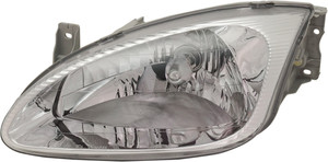 Headlight Assembly for Hyundai Elantra 1999-2000, Left Driver, Halogen, Replacement
