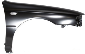 Front Fender for Subaru Impreza 1998-2001, Right Passenger Side, Primed (Ready to Paint), RS Model, Coupe, with Side Light Holes, Replacement