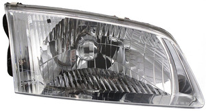 Headlight Assembly for MAZDA 626 2000-2002, Right Passenger, Halogen, Without Bracket, Replacement