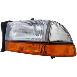 Headlight Assembly for Dodge Dakota 1997, Durango 1998, Halogen, Left Driver, (Durango to August 18, 1997), Replacement