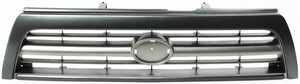 Grille for Toyota 4Runner 1996-1998 Models, Painted Gray Shell and Insert, Fits 4-Cylinder/6-Cylinder Engines, Replacement