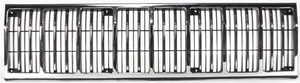 Grille for Jeep Cherokee (1988-1990) and Comanche (1988-1992), Chrome Shell with Painted-Black Insert, Replacement