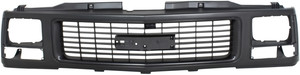 Paintable Shell and Insert Grille for 1988-1993 GMC C/K Series with Single Sealed Beam Headlight, Replacement