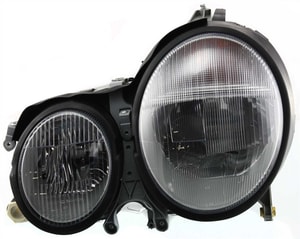 Headlight Assembly for Mercedes-Benz E-Class 2000-2002, Left Driver, Halogen, (210) Chassis, Replacement