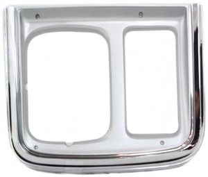 Headlight Door for GMC G-Series Van 1985-1991, Right Passenger, Chrome/Silver, Single Headlights, Replacement