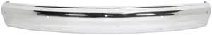 Front Bumper Face Bar for Dodge Dakota Base Model (1991-1996), Chrome Finish, Without Molding Holes, Replacement