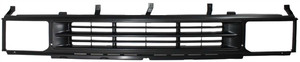 Grille for Nissan Pathfinder 1990-1995, Plastic Material, Painted Black Shell and Insert, Replacement