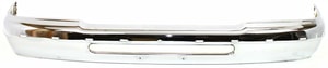 Front Bumper for 1993-1997 Ford Ranger, Chrome Finish, with Molding Holes, Replacement