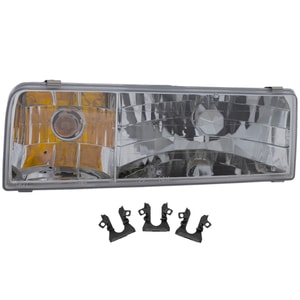 Headlight Assembly for Lincoln Town Car 1995-1997, Left Driver, Halogen, Replacement