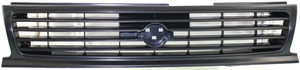 Grille for Nissan Sentra 1993-1994, Textured Black Shell and Insert, Replacement