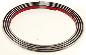 Rear Bumper Molding for Ford Crown Victoria 1998-1999, Base/LX Models, Plastic, Chrome, 0.75 in. x 137 in., Replacement