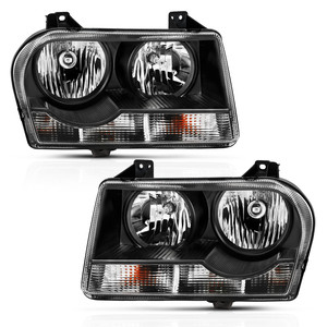 Right Passenger Headlight Lens/Housing for 2005 - 2007 Chrysler 300 Front Assembly, Replacement Housing/Lens/Cover, Fits 3.5L V6 and 2.7L V6,  4805756AH, Replacement