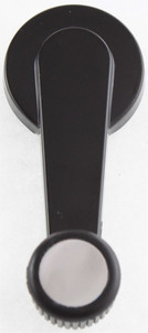 Front Window Crank for Chevrolet S10 Pickup (1982-1993) / Blazer (1987-1994), Smooth Black with Black Knob, Replacement
