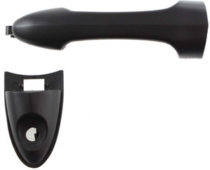 Exterior Door Handle for Ford Focus 2000-2007, Right Passenger = Left Driver, Textured Black, with Keyhole, Cap, Cover, Pad, Handle, Replacement